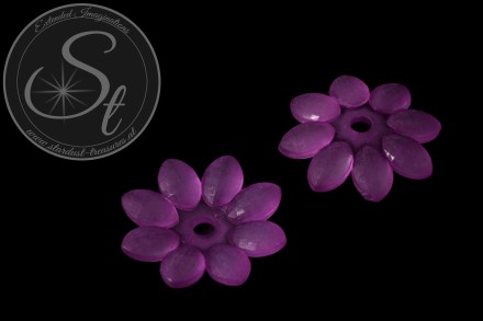 2 Stk. lila Acryl-Blüten frosted 45mm-31