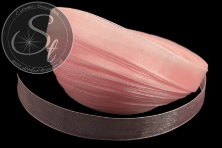 5m rosa Organzaband 12mm-32