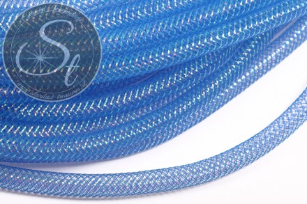 0,5 Meter blauer Netzschlauch mit irisierender Ader 8mm-31
