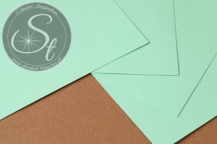 1 Stk. Papier-Bogen "Mint Green" ~10,5cm x 7cm-31