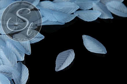 10 Stk. hellblaue Acryl-Blätter frosted 35mm-31