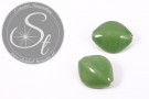 1 Stk. große grüne ovale Porzellan Perle 31,5mm-20