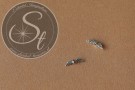 20 Stk. antik-silberfarbene Flügel-Perlen aus Metall 12mm-20