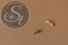 20 Stk. antik-goldfarbene Flügel-Perlen aus Metall 12mm-20