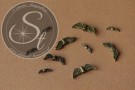 10 Stk. bronzefarbene Flügel-Perlen aus Metall ~ 12-21mm-20