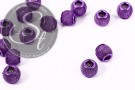 5 Stk. lila Metallgitter Perlen ca. 11mm-20