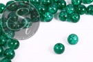 10 Stk. dunkelgrüne Crackle Glas Perlen 12mm-20