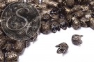 10 Stk. antik-bronzefarbene Perlenkappen 12mm-20