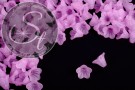 20 Stk. rosalila Acryl-Blüten frosted 14mm-20