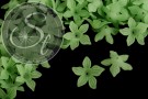 10 Stk. hellgrüne Acryl-Blüten frosted 27mm-20