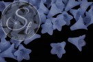 5 Stk. hellblaue Acryl-Blüten frosted 23mm-20