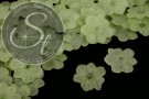 10 Stk. grüne Acryl-Blüten frosted 30mm-20