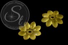 2 Stk. gelbe Acryl-Blüten frosted 45mm-20