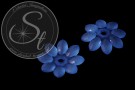 2 Stk. blaue Acryl-Blüten frosted 45mm-20