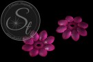 2 Stk. pinke Acryl-Blüten frosted 45mm-20