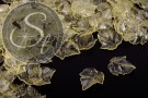 20 Stk. gelbe Acryl-Blätter transparent 25mm-20