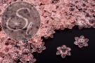 20 Stk. rosa Acryl-Blüten transparent 19mm-20