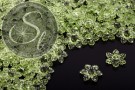 20 Stk. grüne Acryl-Blüten transparent 19mm-20