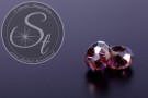 2 Stk. lila facettierte European Glas Perlen ~14-15mm-20