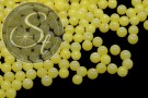 20 Stk. gelbe Jelly-Style Spray-Painted Glas Perlen 6mm-20