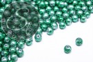 10 Stk. grüne Spray-Painted Drawbench Glas Perlen 8mm-20