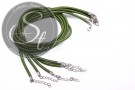 1 Stk. dunkelgrünes Seiden-Collier ~47cm-20