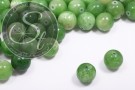 5 Stk. grüne Weiß-Jade Perlen 12mm-20