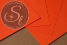 1 Stk. Papier-Bogen "Orange" ~10,5cm x 7cm-20