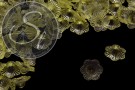 10 Stk. gelbe Acryl-Blüten transparent 21mm-20
