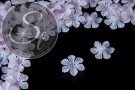 10 Stk. rosa Acryl-Blüten frosted 26mm-20