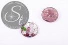 1 Stk. flaches rundes Lampwork Pendant 25mm-20