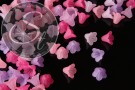 20 Stk. Acryl-Blüten Mix "Lieblich" frosted 15mm-20