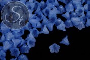 20 Stk. dunkelblaue Acryl-Blüten frosted 15mm-20