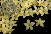 10 Stk. gelbe Acryl-Blüten frosted 29mm-20