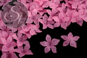 10 Stk. rosa Acryl-Blüten frosted 29mm-20