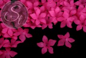 10 Stk. pinke Acryl-Blüten frosted 29mm-20