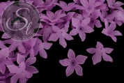 10 Stk. lila Acryl-Blüten frosted 27mm-20