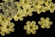 5 Stk. gelbe Acryl-Blüten frosted 30mm-20