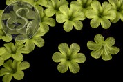 5 Stk. grüne Acryl-Blüten frosted 30mm-20