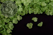 20 Stk. grüne Acryl-Blüten frosted 14mm-20