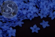 20 Stk. blaue Acryl-Blüten frosted 20,5mm-20