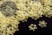 20 Stk. gelbe Acryl-Blüten transparent 19mm-20