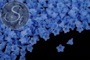 20 Stk. dunkelblaue Acryl-Blüten frosted 10mm-20