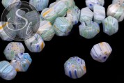 4 Stk. multicolor Millefiori Glas Perlen ~16mm-20