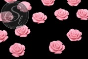 2 Stk. rosa Blumen Cabochons 23mm-20