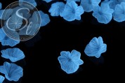 5 Stk. hellblaue Acryl-Blüten frosted 33mm-20