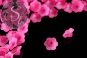 10 Stk. pinke Acryl-Blüten frosted 21mm-20