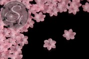 20 Stk. rosa Acryl-Blüten frosted 21mm-20
