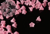 20 Stk. rosa Acryl-Blüten frosted 15mm-20